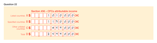 Question 22 example