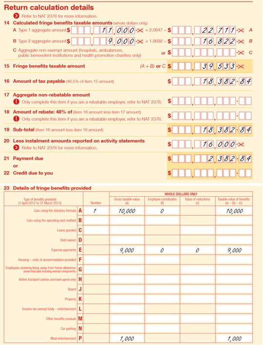 sample partnership tax return